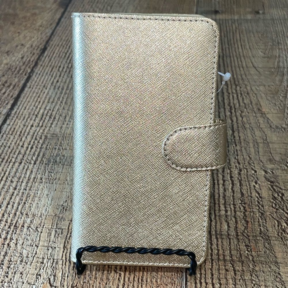 Michael Kors Saffiano Leather‎ Folio Case with 3 Card Slots for iPhone X xs new